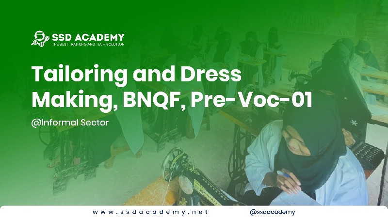 Tailoring and Dress Making, BNQF, Pre-Voc-01