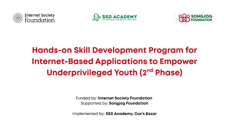 Hands-on Skill Development Program for Internet-Based Applications to Empower Underprivileged Youth (2nd Phase)